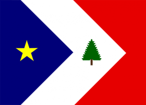 Vive l'Acadie! The flag of the New England Acadiens.