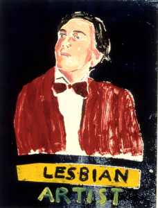 Christina Schlesinger, "Lesbian Artist," 1994. Monoprint.